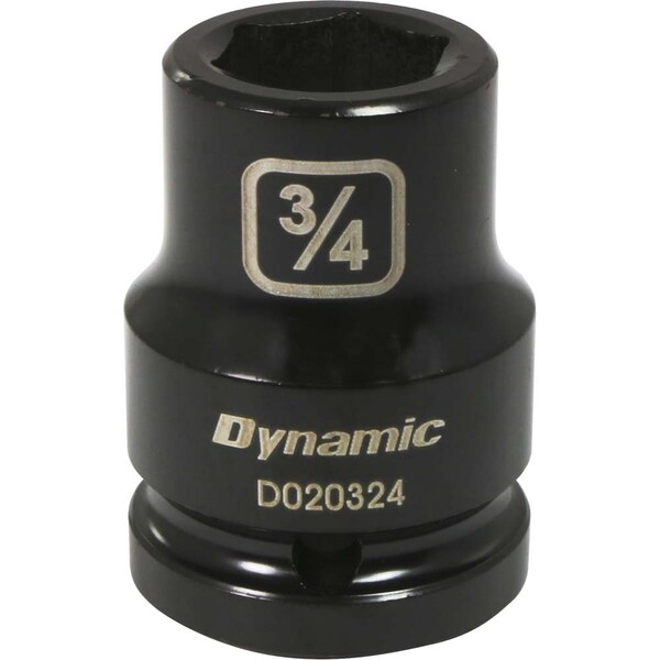 Dynamic 3/4" Drive Standard Socket, Black Phosphate, Tools 3/4" Drive 6 Point SAE, 3/4" Standard Length D020324 - main